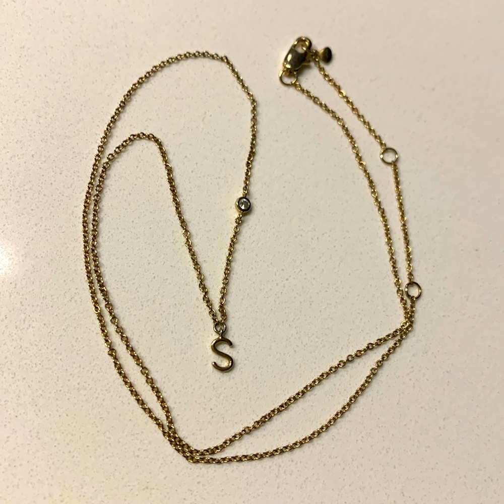 Gold ‘S’ necklace from Anthropologie